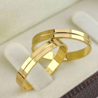 Aliança de Casamento Fina Aanandi Ouro 18K 3mm retas