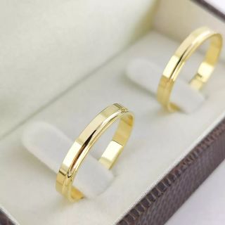 Aliança de Casamento Fina Albane Ouro 18K 3mm retas