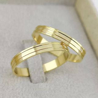 Aliança de Casamento Fina Alicia Ouro 18K 3mm retas