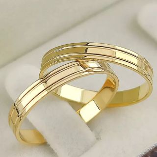 Aliança de Casamento Fina Awan Ouro 18K 3mm retas