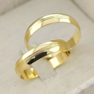 Aliança de Casamento Fina Charlotte Ouro 18K 4mm Abaulada