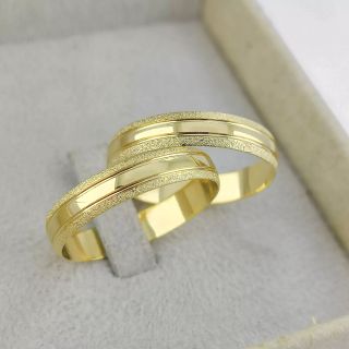 Aliança de Casamento Fina Chul Ouro 18K 4mm Abaulada