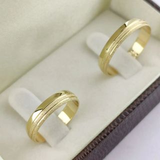 Aliança de Casamento Fina Erica Ouro 18K 4mm Abaulada