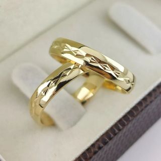 Aliança de Casamento Fina Granada Ouro 18K 4mm Abaulada