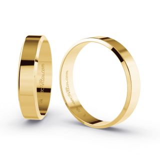 Aliança de Casamento Fina Montevideu Ouro 18K 4mm Anatômica retas