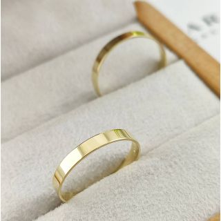 Aliança de Casamento Fina Priscila Ouro 18K 3mm retas