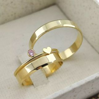 Aliança de Casamento Fina Wattan Ouro 18K 4mm retas