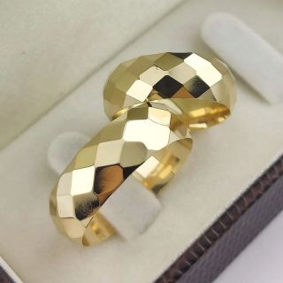 Aliança de Casamento Larga Jordânia Ouro 18K 8mm Abaulada