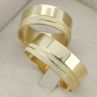 Aliança de Casamento Larga Nessa Ouro 18K 8mm retas