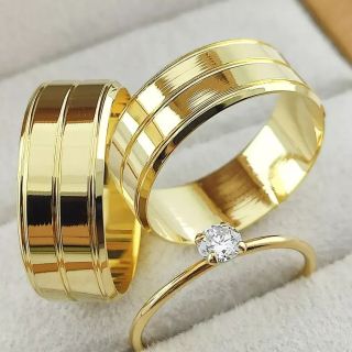 Aliança de Casamento Larga Parker Ouro 18K 8mm retas