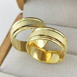 Aliança de Casamento Larga Riley Ouro 18K 8mm retas