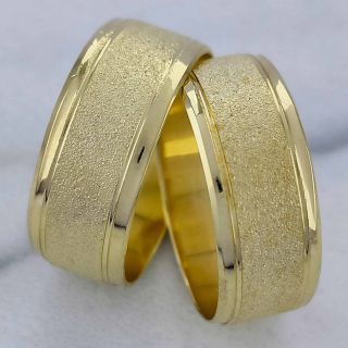 Aliança de Casamento Larga Sayua Ouro 18K 8mm retas