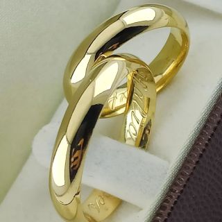 Aliança de Casamento Tradicional Canadá Ouro 18K 5mm Abaulada