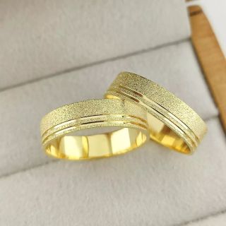 Aliança de Casamento Tradicional Hunter Ouro 18K 5mm retas