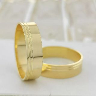 Aliança de Casamento Tradicional Ilyana Ouro 18K 5mm retas