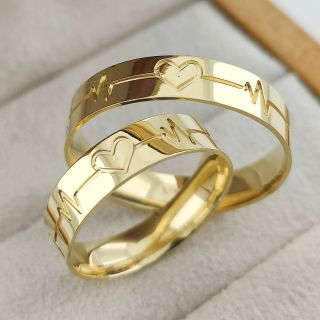 Aliança de Casamento Tradicional Irlanda Ouro 18K 5mm retas Semi Anatômica