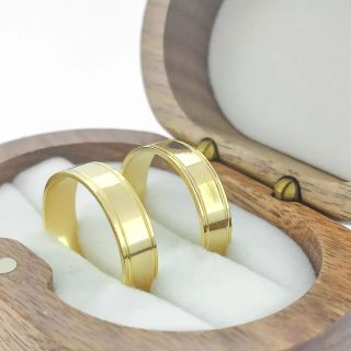 Aliança de Casamento Tradicional Jayden Ouro 18K 5mm retas