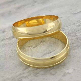 Aliança de Casamento Tradicional Joy Ouro 18K 5mm Abaulada