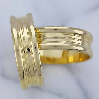 Aliança de Casamento Tradicional Karlin Ouro 18K 6mm retas