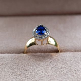 Anel de Formatura Themis Ouro 18K c/ Zircônia Azul