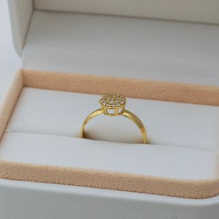 Anel Rudra Chuveiro de Zircônias Ouro Amarelo 18K