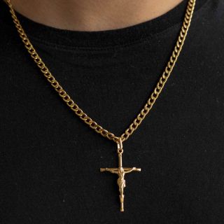 Pingente Karlskrona Ouro Amarelo 18K Crucifixo Grande