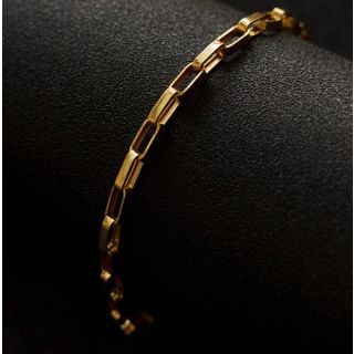 Pulseira Masculina Atla Ouro 18K Tijolinho