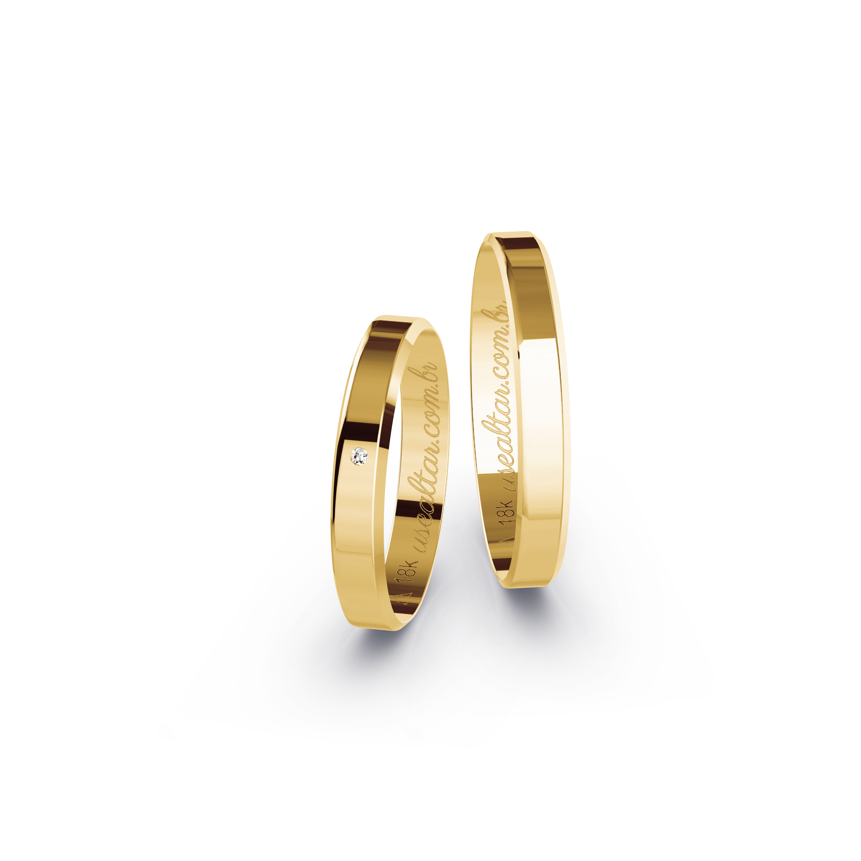 Aliança de Casamento Ouro 18K Abaetetuba 3mm | Aliança Fina Reta